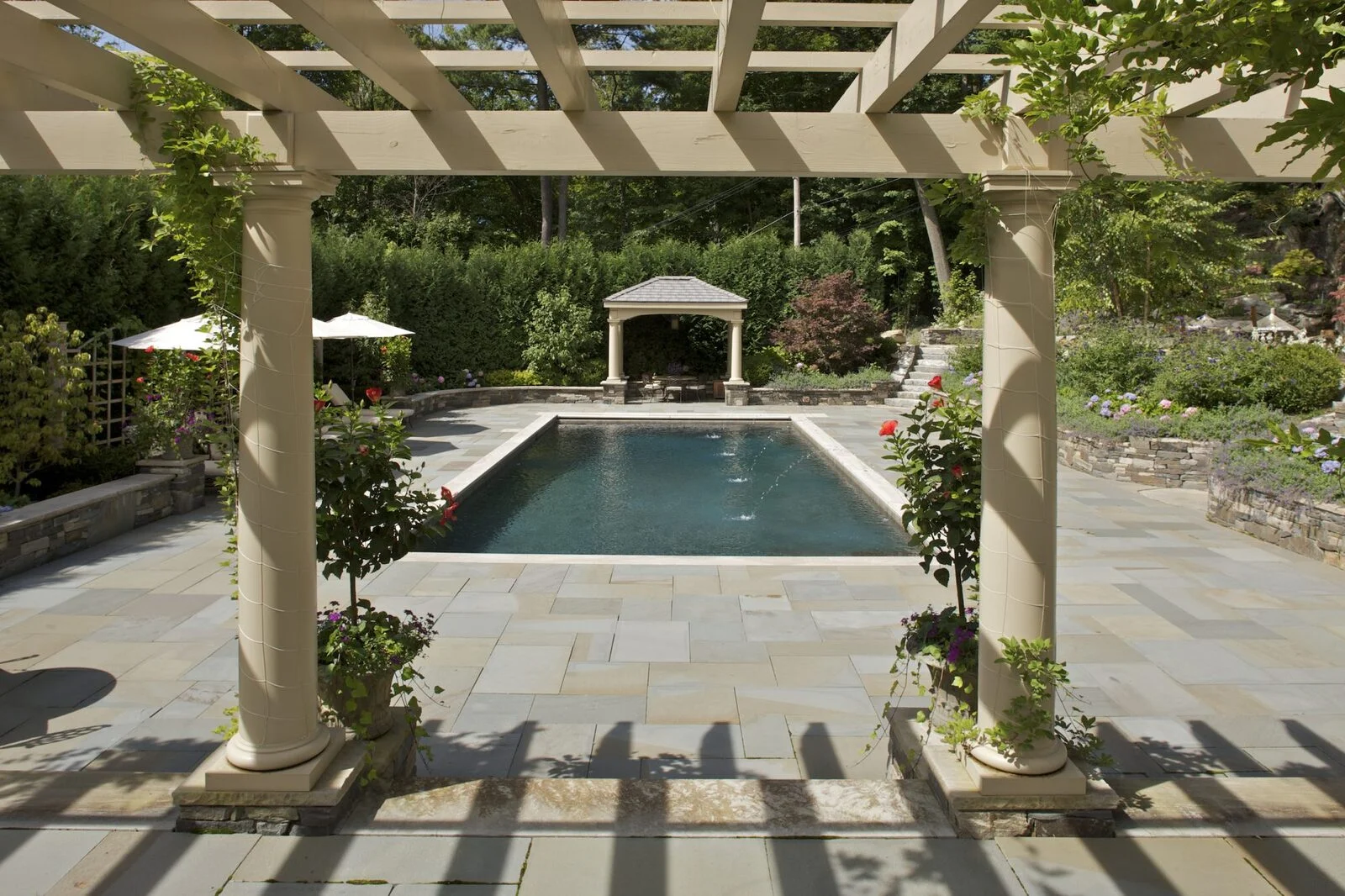 Mountain Chateau — pergola and pool