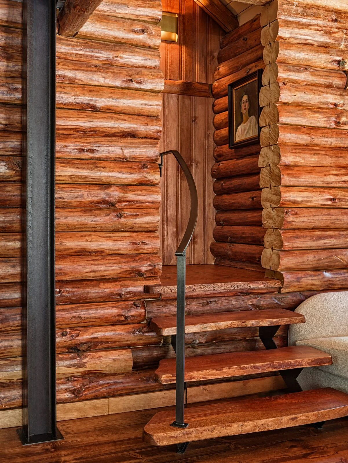 Modern Log Cabin interior
