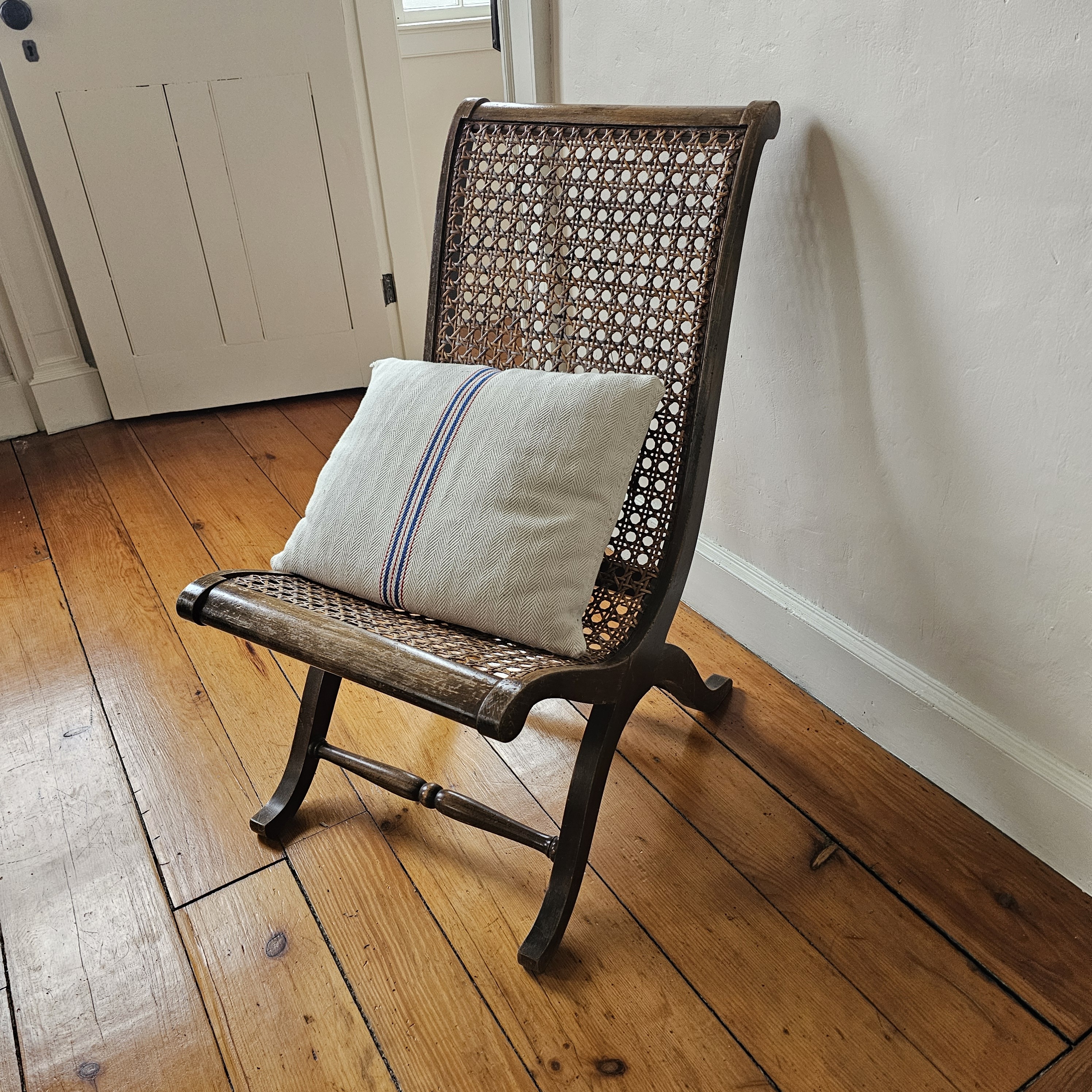 Antique cane folding chair