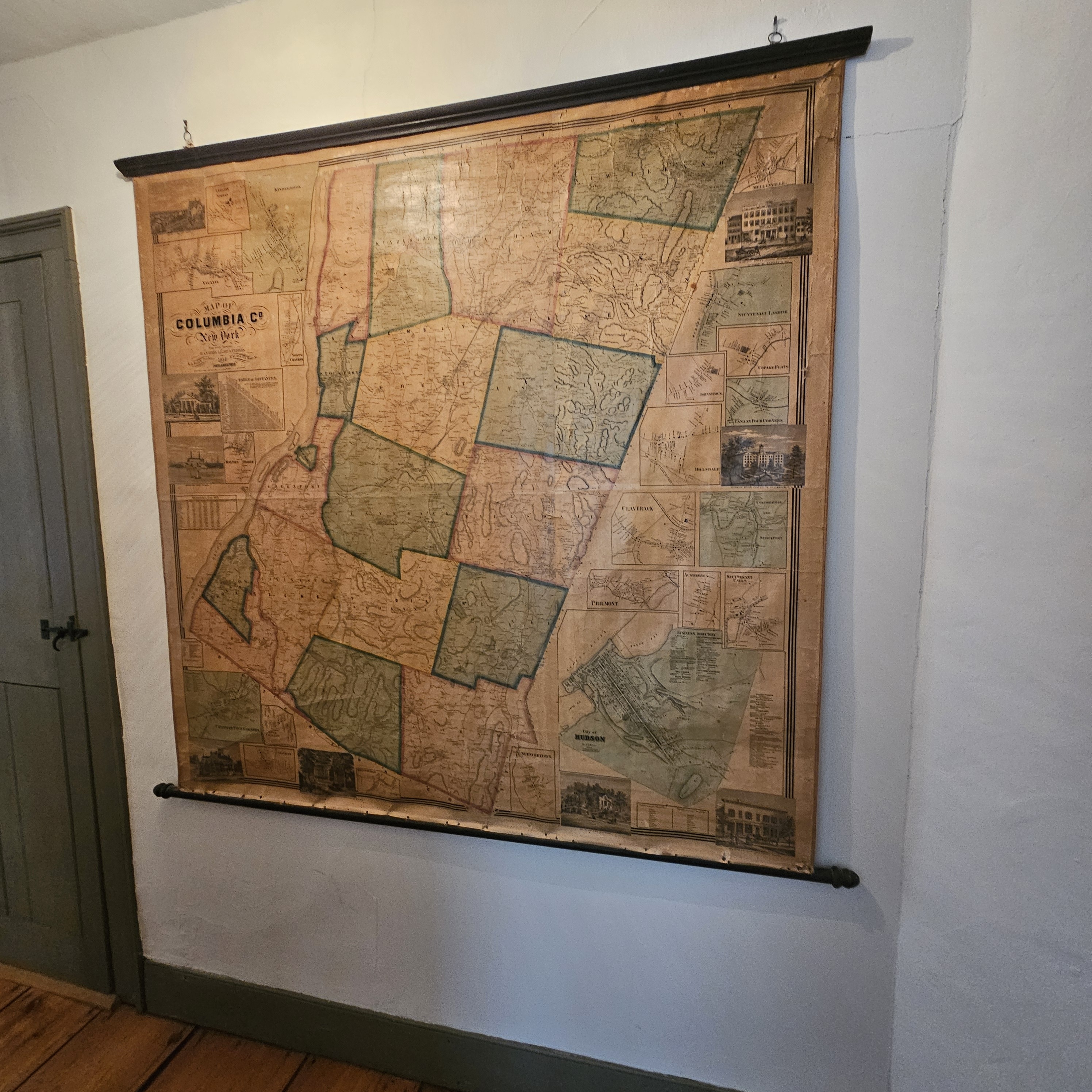 Antique Columbia County wall map
