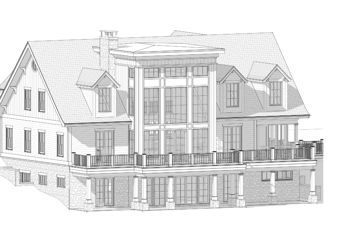 Wingate Ltd. construction elevation drawing of The Lakehouse